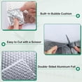 thumbnail image 7 of Double Reflective Poly-Foam Insulation, 23.6" x 10 Ft Radiant Barrier Aluminum Foil Bubble Insulation Roll - Engineered Foil for Summer Heat Reflective Window Film for Roof, Car, Garage Doors Silver, 7 of 7