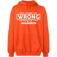 thumbnail image 2 of OXI Hoodie Sweatshirt - I Thought I Was Wrong, Basic Casual Hoodie for Men's and Women Fleece Hoodie Long Sleeve - Orange 2X-Large, 2 of 3
