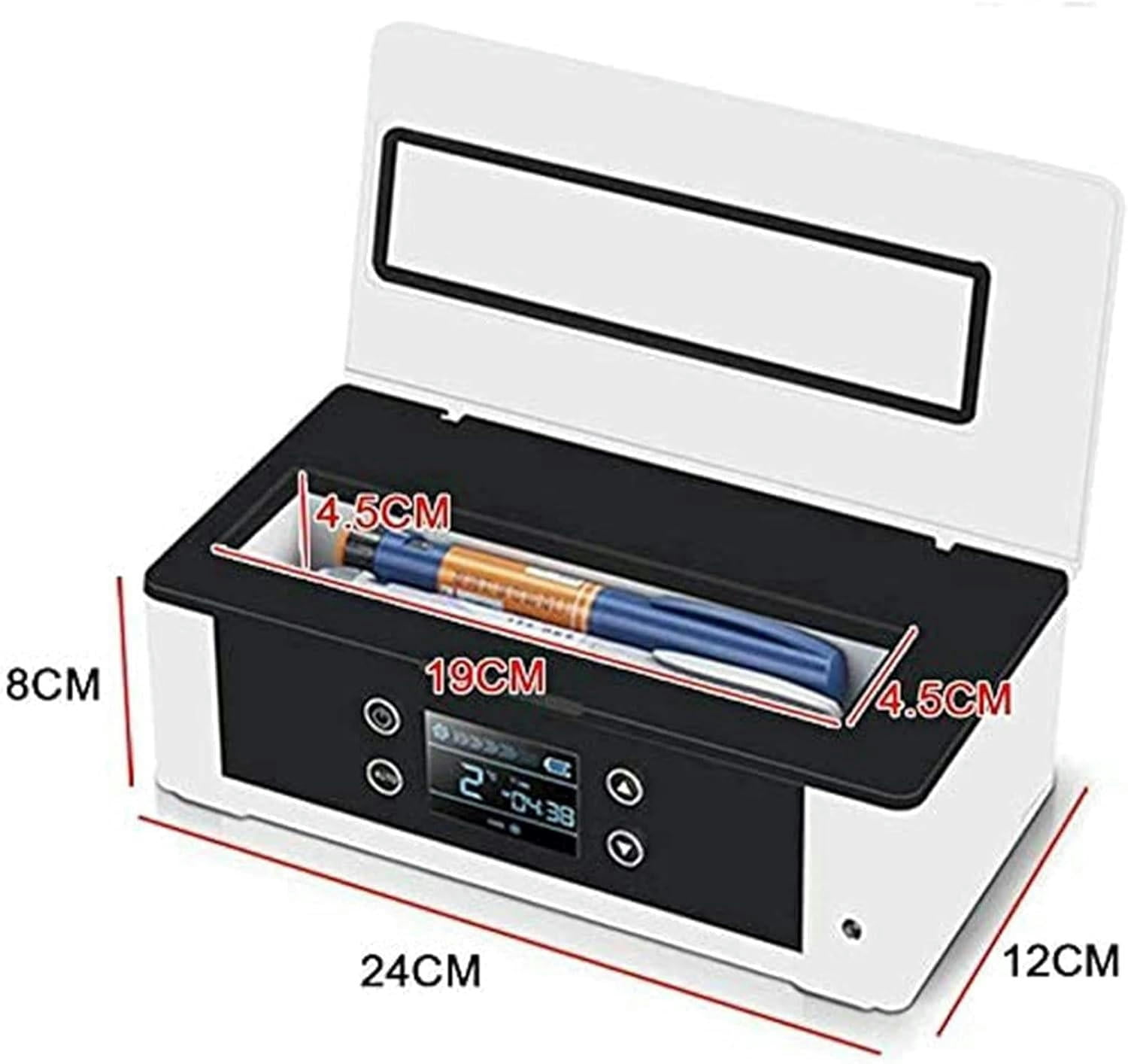 GXCZ Insulin Cooler Case USB Mini Drug Constant Temperature Refrigerator Car Small Refrigerator,10200mah Battery &amp; Storage Bag,Led Display,for Travel/Home/Office Storage of Medicines