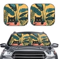 thumbnail image 2 of Honeii Cat Hiding In Potted Plants Print Foldable Car Sun Shade for Windshield, 2-Piece UV Protection Shade, Protects Car Interior, Ideal for Cars, Trucks, SUVs-Medium, 2 of 6