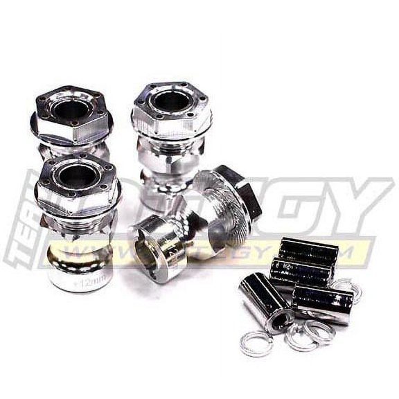 17mm Hex Wheel Hub,  12mm Offset, Silver: SAV Multi-Colored