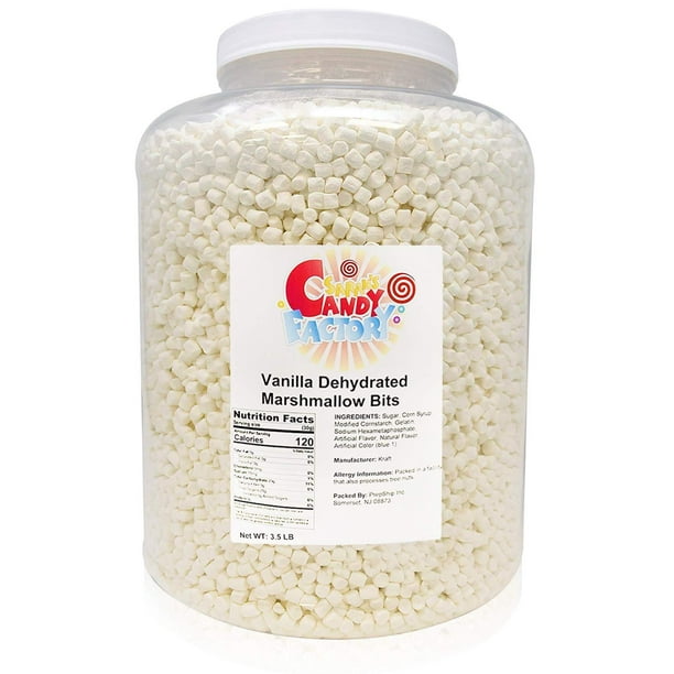 Vanilla Dehydrated Marshmallow Bits in Jar, 2.5 Pounds (2.5 Lbs in Jar)