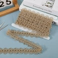 thumbnail image 3 of 5 Yards Gold Bead Metallic Lace Trim Ribbon 1.4 Inch Wide Brown Embroidery Decorative Gimp Braid Floral Sewing Border Fabric Fringe Edging Trimming for Wedding DIY Craft Clothes Supplies, 3 of 8