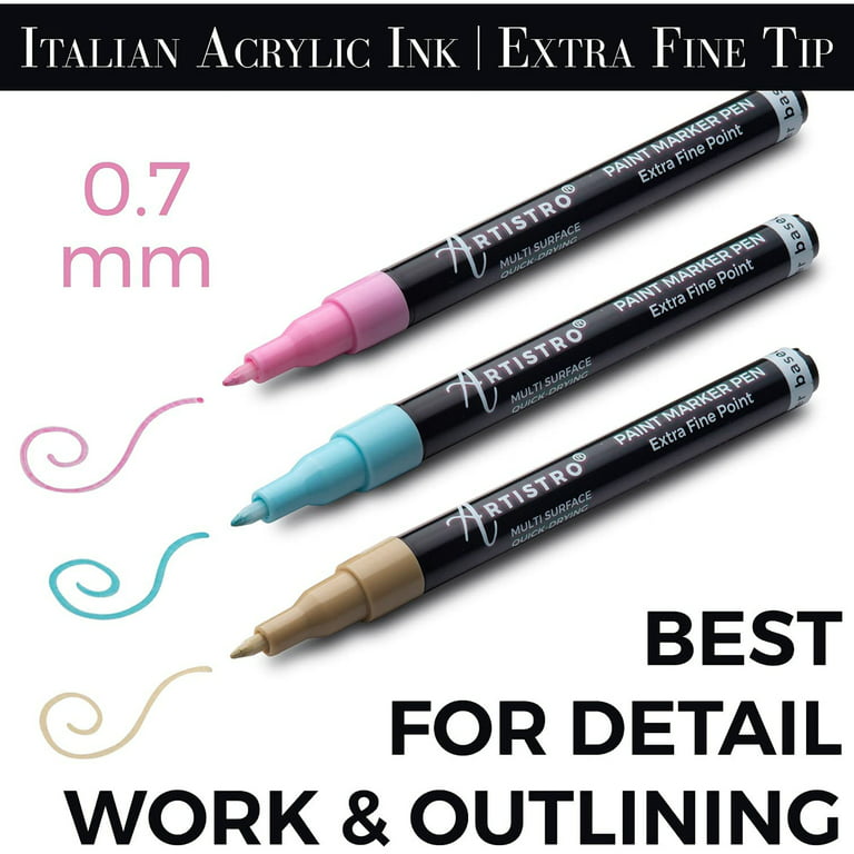 30 extra fine tip markers + 30 Medium acrylic painter pens