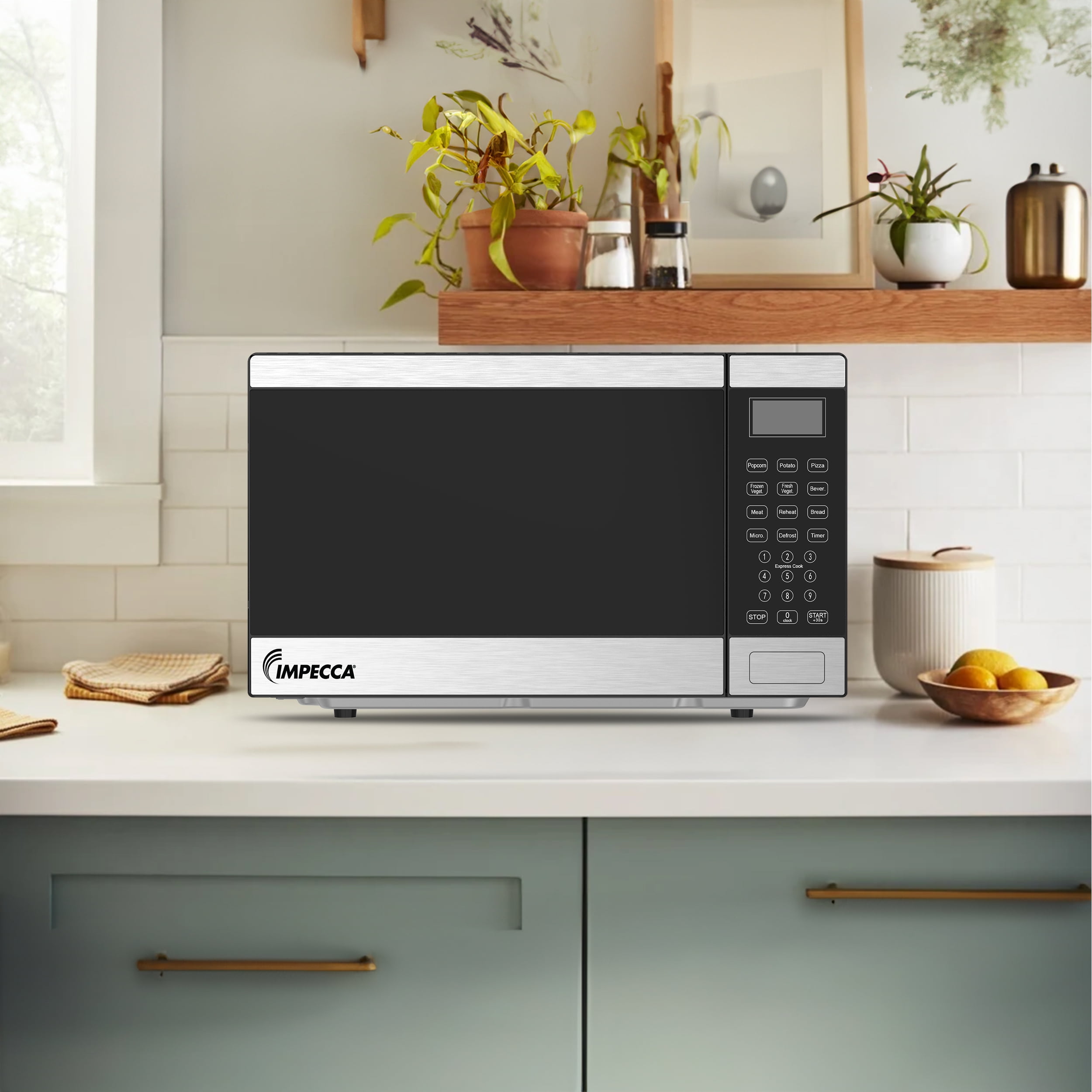 Impecca Microwave 0.9 Cubic Feet 900 Watts