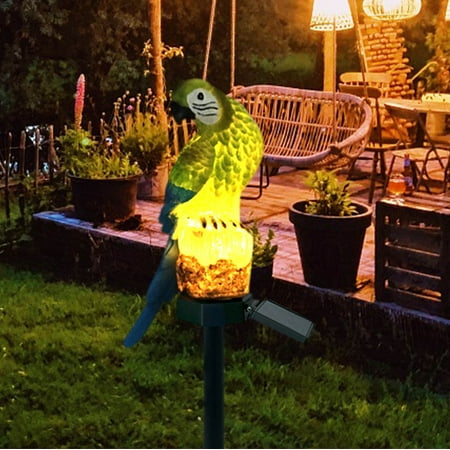 

GiliGiliso Solar Parrot inserting Ground Light Resin Crafts Garden Placement Light Sales