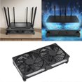 thumbnail image 2 of 120mm PC Router Fan Cooling Fan 1800rpm Speed Portable Cooling Fan with LED Light for Router Modem TV Box Electronics, 2 of 4