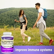 Pristine Elderberry Capsules 600 mg/Serving Dietary Supplement for Support Immune Health, 60 Ct.
