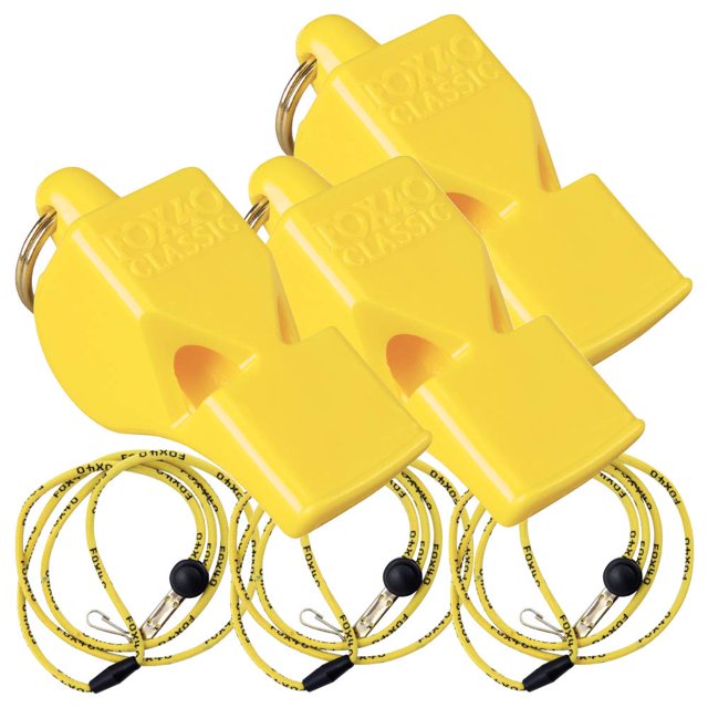 Fox 40 Classic con cordón de seguridad 3 pack (Amarillo)