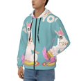 thumbnail image 3 of Naloa Animal Meditation Men’s Hoodies, Zip up Hoodie, Sweatshirts,Hoodies for Men Sizes S-3XL-Small, 3 of 5