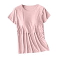 thumbnail image 4 of CAIXAI Womens Nursing Top Short Sleeve V-Neck Nursing Shirt Breastfeeding Shirts, 4 of 5