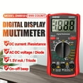thumbnail image 3 of TKDMR Digital Multimeter Tester 1999 Counts with DC AC Voltmeter and Ohm Volt Amp Meter; Measures Voltage, Current, Resistance, Continuity and Diode, black、red, 3 of 9
