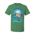 thumbnail image 2 of Swimming Sea Turtle Animal Lover Men's Graphic T-Shirt, Kelly, 4XL, 2 of 3
