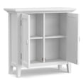 thumbnail image 3 of Simpli Home Redmond Armoire de Rangement Basse Transitionnelle en Bois Massif de 32 Pouces en Blanc, 3 of 15