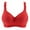 Red, variant on Double Support Wireless Bra Lace Bra with Stay-in-Place Straps Full-Coverage Wirefree Bra Tagless for Everyday Wear Pink 38C