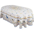 thumbnail image 2 of Oval Tablecloth Blue Floral Tablecloth, French Oval Tablecloth, Print Floral Bird Tablecloth, Fabric Indoor/Outdoor Waterproof Wrinkle Free Durable French Tablecloth For Oval Tables 60 X 120 In, 2 of 6