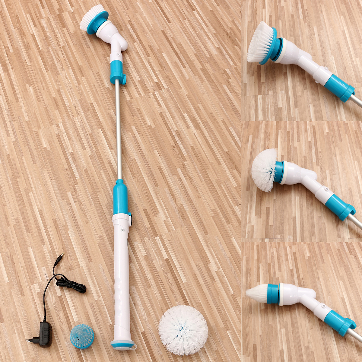 360°Clean 3XScrubbing heads Bathtub Handheld Tiles Sink Power Floor