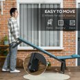 thumbnail image 4 of Outsunny Chaise Longue d'Extérieur avec Roues, Chaise de Bronzage à 5 Positions, Bleu, 4 of 10