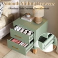 thumbnail image 3 of Leumius Nightstand for Bedroom,Wood Bedside Table with 2 Drawer & Solid Wood Legs,Small Storage Cabinet for Living Room,Green, 3 of 7