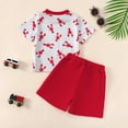 thumbnail image 4 of WIBACKER Toddler Baby Boy Summer Clothes 3M-3Y Infant Boys Outfit Lobster Print Short Sleeve T-Shirt Tops + Shorts Set, 4 of 10