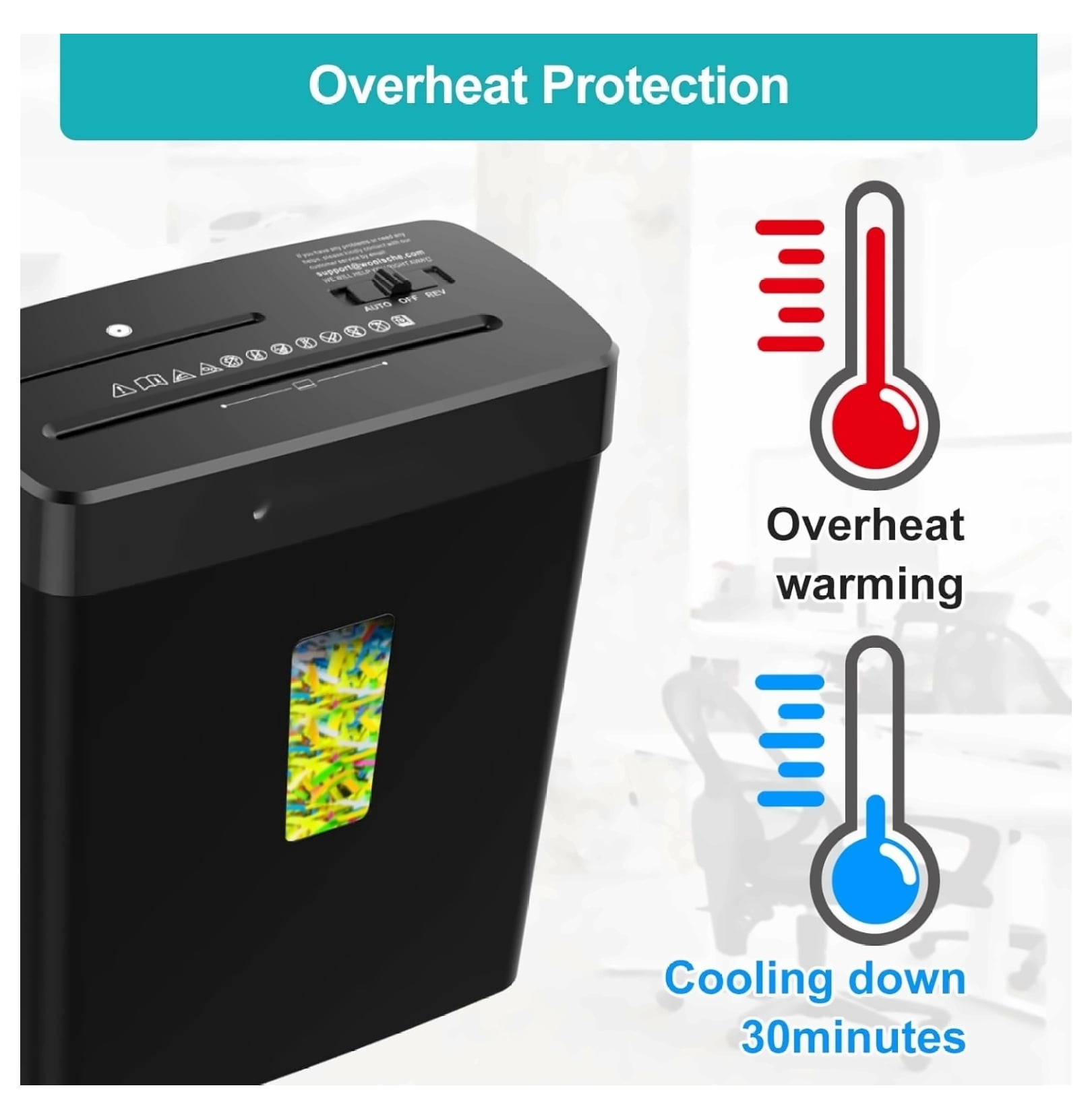 Paper Shredder, 10-Sheet Cross Cut - P4 Security - Home Office Shredder for Paper, CD, Credit Card - Auto/Reverse/Off - 3.43 Gallon Basket - Jam Proof