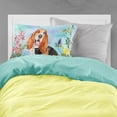 thumbnail image 2 of Carolines Treasures CK1266PILLOWCASE Basset Hound Spring Fabric Standard Pillowcase, 2 of 2