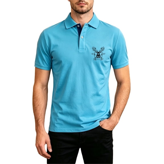 Men's Polo Shirts Short Sleeve Festival Stylish Print Casual Summer Top