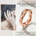 thumbnail image 3 of ORUYROP Women Triple Interlocked Rolling Ring, Delicate Looking, Stainless Steel/Gold Plated/Black (Send Gift Box), 3 of 7