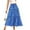 Blue, variant on YHAJDS Womens High Waist Skirt Bohemian Print Elastic Waist Drawstring Flared Maxi Skirt