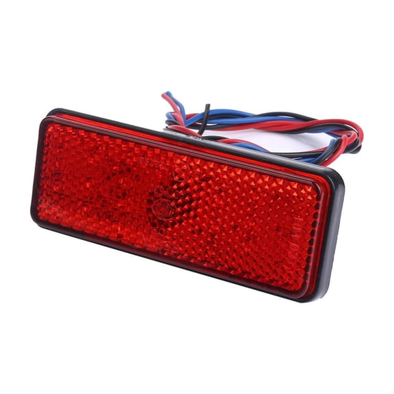 Tdxkok 24V Motorcycle LED Reflector Taillights Waterproof Brake Running Lights Vehicle Safety Rear Illumination