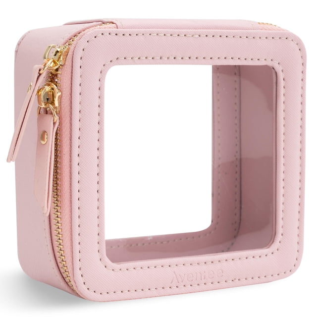 Bolsa de maquillaje Aveniee Small Transparente Impermeable Rosa para Mujer