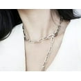 thumbnail image 4 of K-KED S925 Sterling Silver Chain Men Women Cable Link Necklace 7mmW Rectangle Jewelry-18inch, 4 of 8