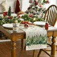 thumbnail image 2 of mubwai Xmas Trees Snowflakes Gifts Christmas Table Runner, Seasonal Kitchen Dining Table Decoration for Outdoor Home Party 13x72 Inch, 2 of 6