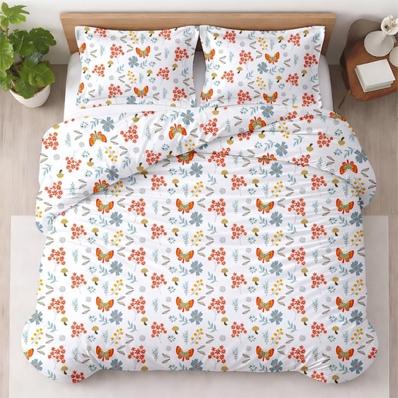 Kotton Culture 3 Pc King Size Duvet Cover Set- 100% Egyptian Cotton 600 TC Ultra Soft Premium Durable Comforter Cover Zipper Closure & Corner Ties (Rain Forest, King 104"x94")