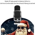 thumbnail image 4 of Square 2Pack PU Leather Santa Claus Motorcycle Cruise Luggage Tag with Privacy Cover and Name ID Tag for Travel Handbags Backpacks Luggage Tags, 4 of 6