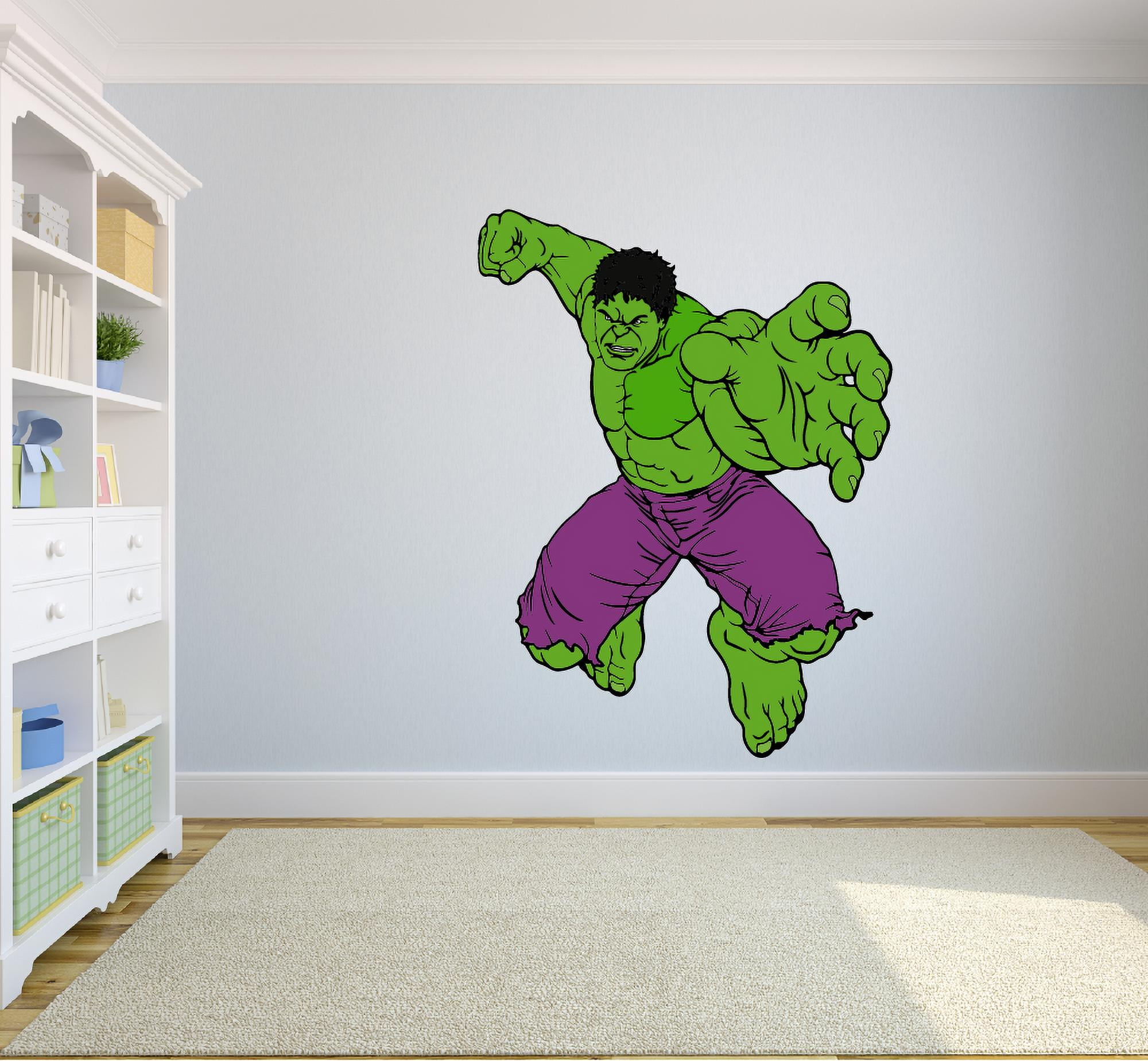 3D Cartoon Super Hero Avengers Hulk Wall Sticker Kids Room Decor Vinyl Decal