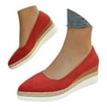 thumbnail image 3 of uvwlwu Casual Shoes for Women Stylish Shoes Newest Comfortable Suede Wedge On Pointed Toe Espadrille For Everyday Use, 3 of 9