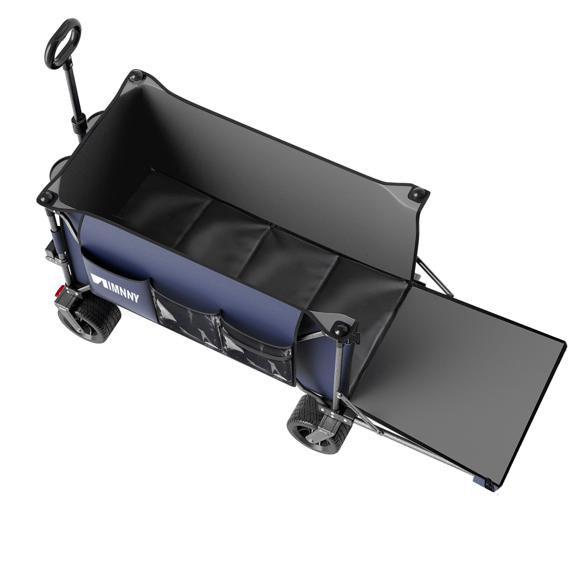 Folding Wagon with Removable Fabric 500 lbs Capacity 300L Storage 58 Long Frame All-Terrain Wheels