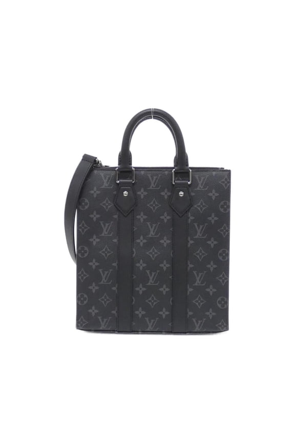 Pre-Owned Louis Vuitton Monogram Eclipse Sac Plat Cross Handbag M46456