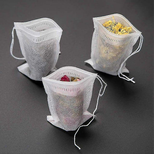 200 bolsitas de té desechables, filtro orgánico no tejido para té suelto y especias.
