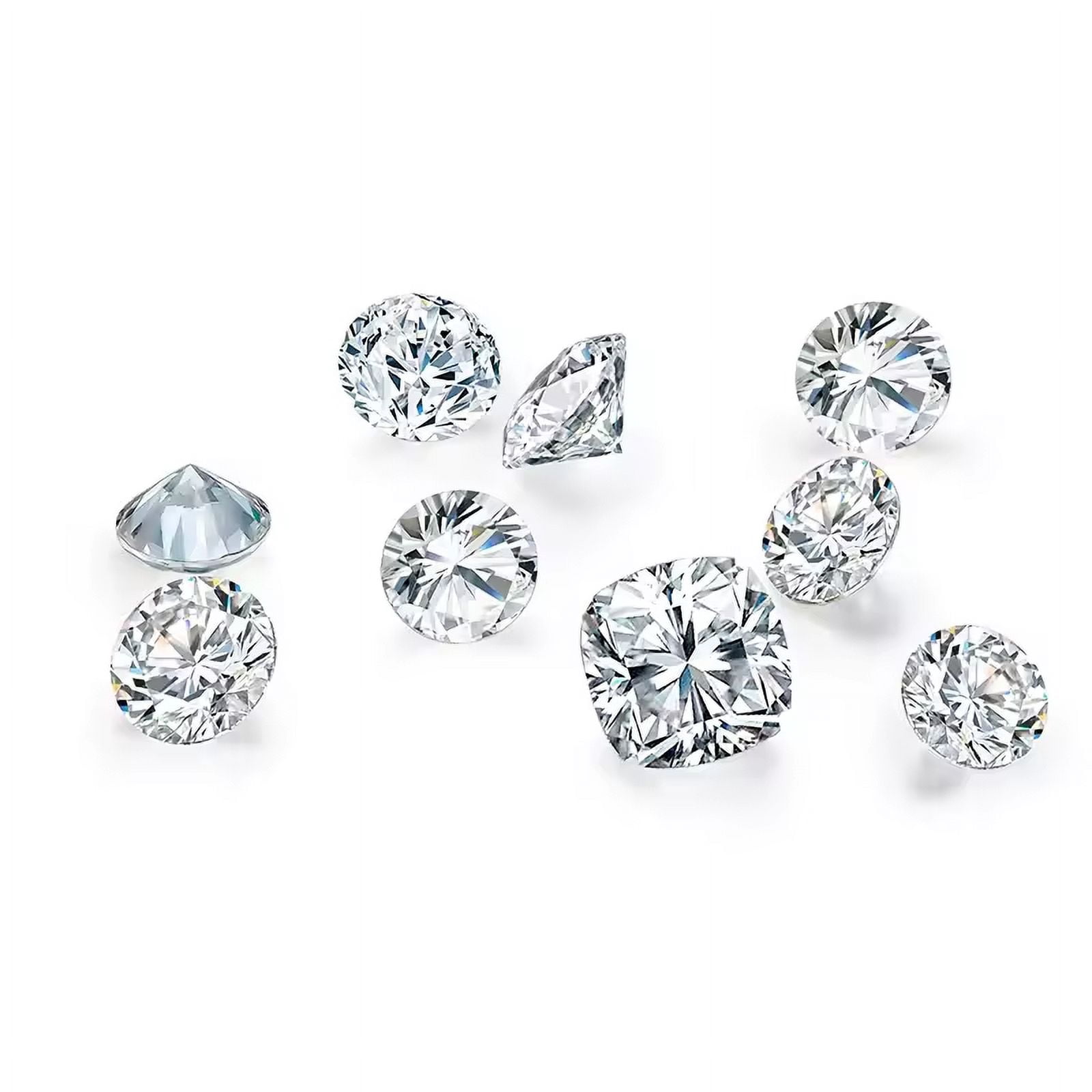 Moissanite Loose Stones Asscher Cut Brilliant Real D VVS1 Lab Grown Diamond Gemstones for Jewelry Making Engagement Ring Pendant Necklace Earrings with GRA Certificate Anniversary Gifts 5mm-11mm