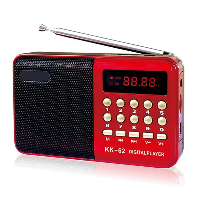 Radio FM Digital Multifunción, Altavoz Multimedia, Reproductor de Música MP3, Compatible con para Tarjeta TF, Unidad USB, Pantalla, Regalo para Personas Mayores