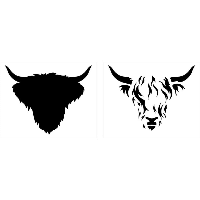 Highland Cow Head Stencil Set by StudioR12 - Select Size - USA Made - DIY Fluffy Cow Face Decor - Craft & Paint Country Farmhouse Wood Signs - 2-Part Reusable Template - STCL7067 17 x 14 inch - Walmart.com highland-cow-head-stencil-set-by-studior12-select-size-usa-made-diy-fluffy-cow-face-decor-craft-paint-country-farmhouse-wood-signs-2-part-reusable-template-stcl7067-17-x-14-inch-walmart-com