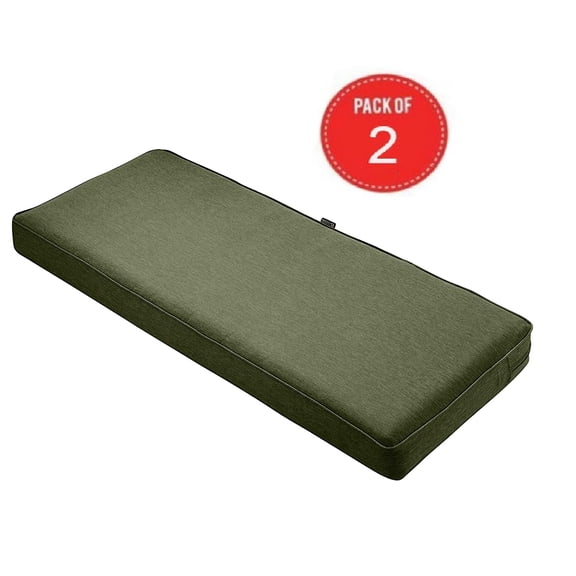 Classic Accessories Montlake Patio FadeSafe Bench Cushion, Fern, 59"Wx18"Dx3"T ( Pack of 2 )