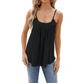 thumbnail image 1 of Camisetas Sin Mangas para Mujer, Top de Verano con Tirantes Finos, Camisa Holgada para Vacaciones en la Playa, Informal, 2025 Negro L, 1 of 9