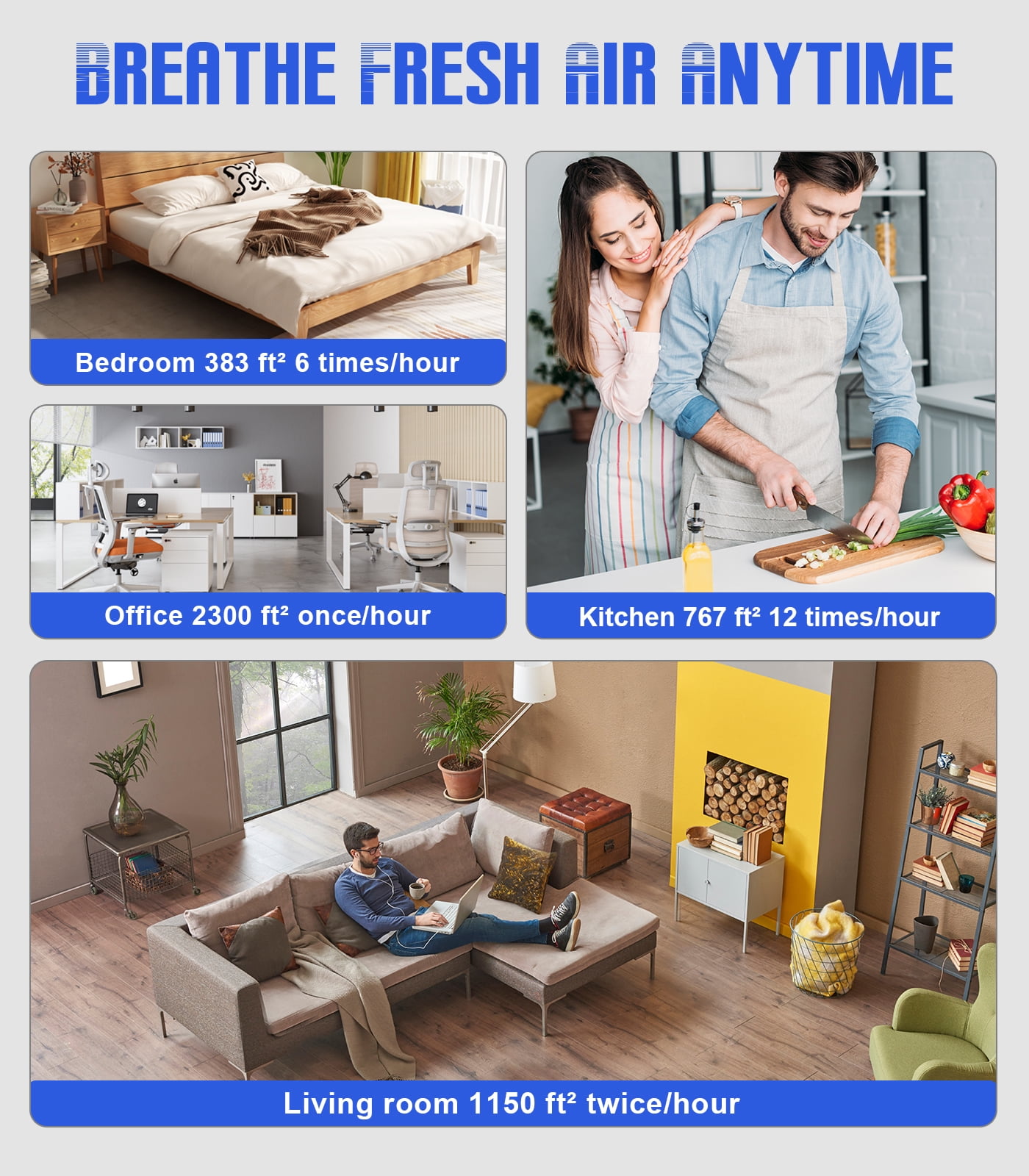 Air Purifiers for Home Large Room up to 2800ft², Smart Wifi Air Purifier with PM2.5 Sensor, HEPA H14 Washable Filter Sleep Mode 22dB with Timer, Air Cleaner for Dust Odors Pollen Dander