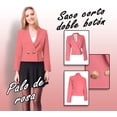 thumbnail image 4 of Saco corto cruzado doble botón Palo de rosa, 4 of 4