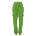 thumbnail image 5 of snowsong Joggers for Women,Wide Leg Pants Woman Sweat Pants Thin High Waisted Loose Sweatpants High Waisted Jogging Pants With Pockets Casual Sweatpants Womens Pants Green L,Lounge Pants Women, 5 of 5