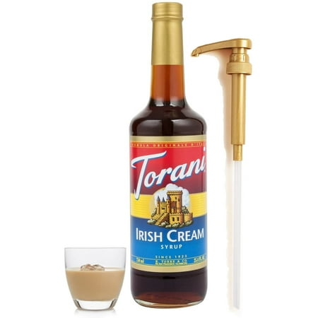 Torani Coffee Syrup, Irish Cream Flavored Syrup for Drinks, Pump Included, 25.4 Fl Oz