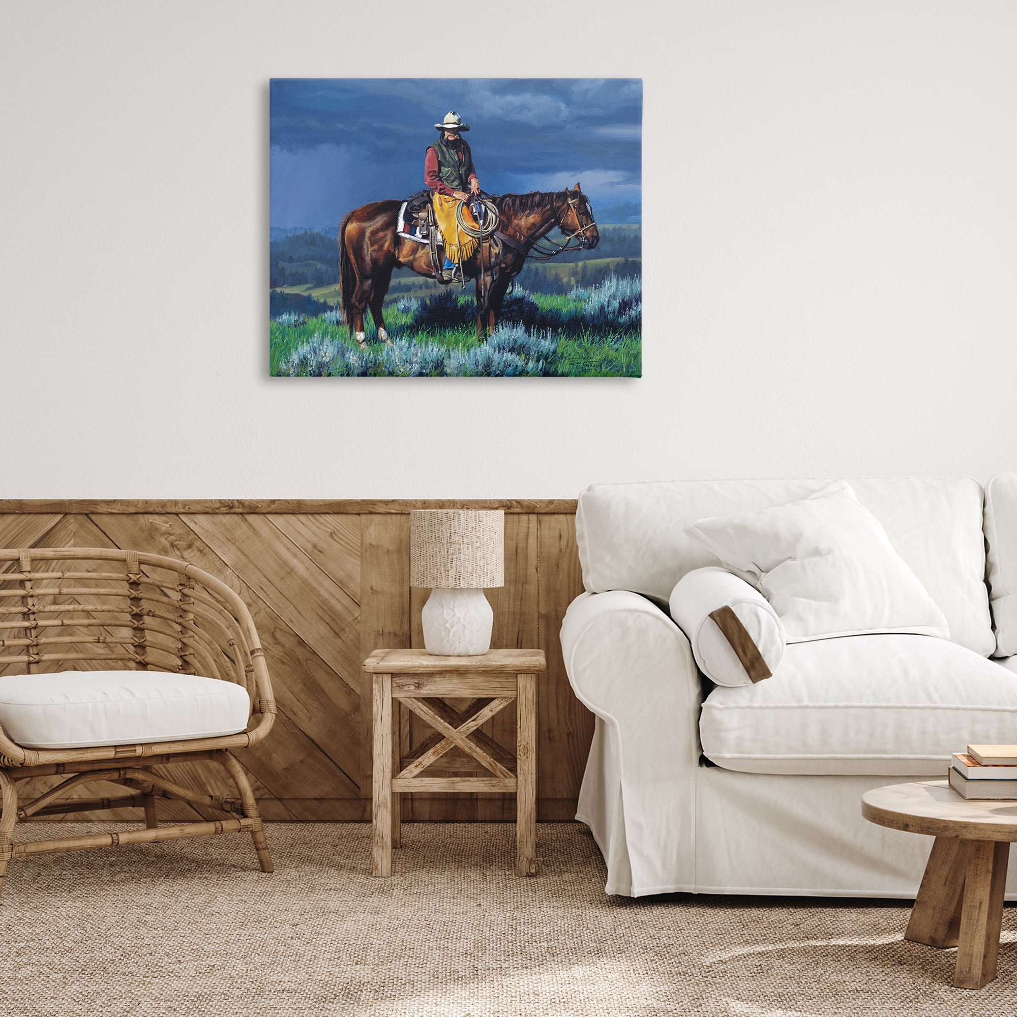 Stupell Industries Before The Storm Animals & Insects Painting Gallery Wrapped Canvas Art Print Wall Art, 40 x 30